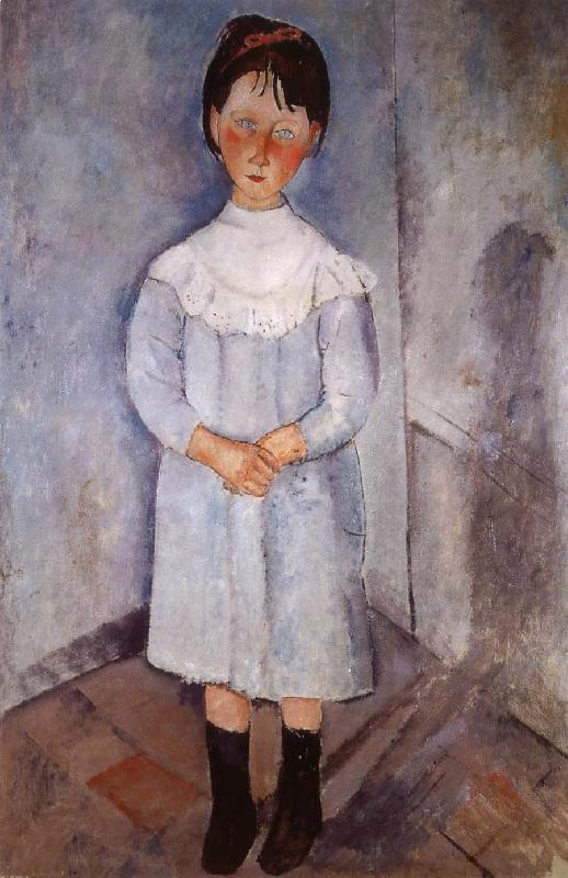 Amedeo Modigliani Little girl in blue oil painting image
